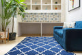 Blue Modern Geometric Area Rug L36345