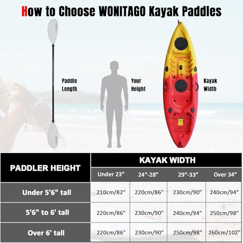 Adjustable Fiberglass Shaft Nylon Blade Kayak Paddle N436143
