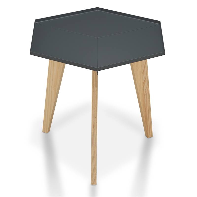 Gray Metal End Table A500
