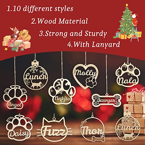 Wooden Dog Christmas Ornament U65859