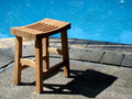 Grade-A Teak Wood 16" Curved Seat Shower Stool Bench Z134