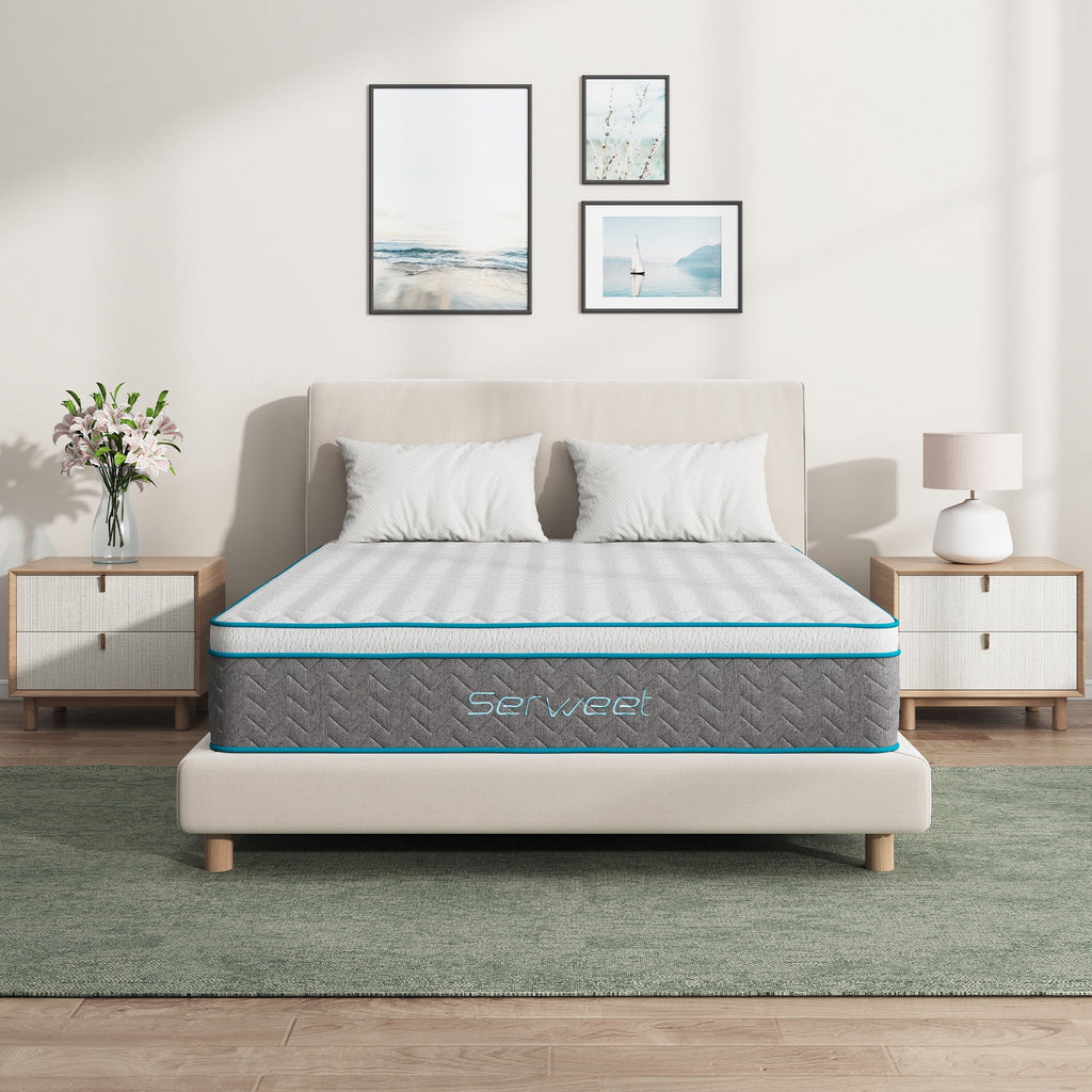 Full Size 10 inch Bamboo Charcoal Memory Foam Hybrid Mattress O55849