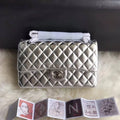 Silver Medium Size Lambskin Leather Flap Bag C184389