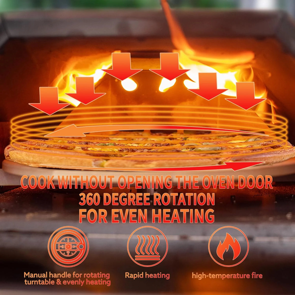 12" Portable Wood Fired Pizza Oven with Carry Bag O99583