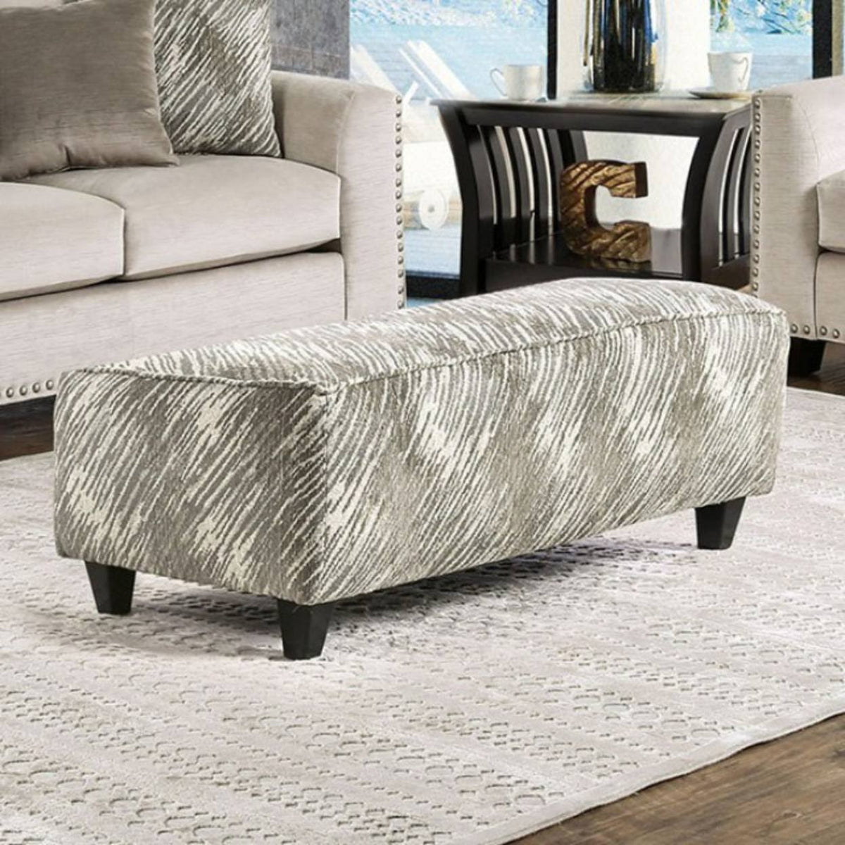 Light Mocha Ottoman X86882