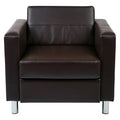 Espresso Faux Leather Armchair L623
