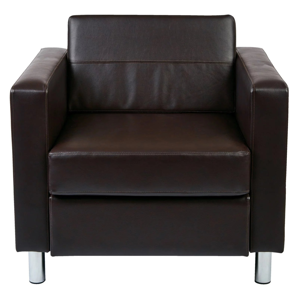 Espresso Faux Leather Armchair L623