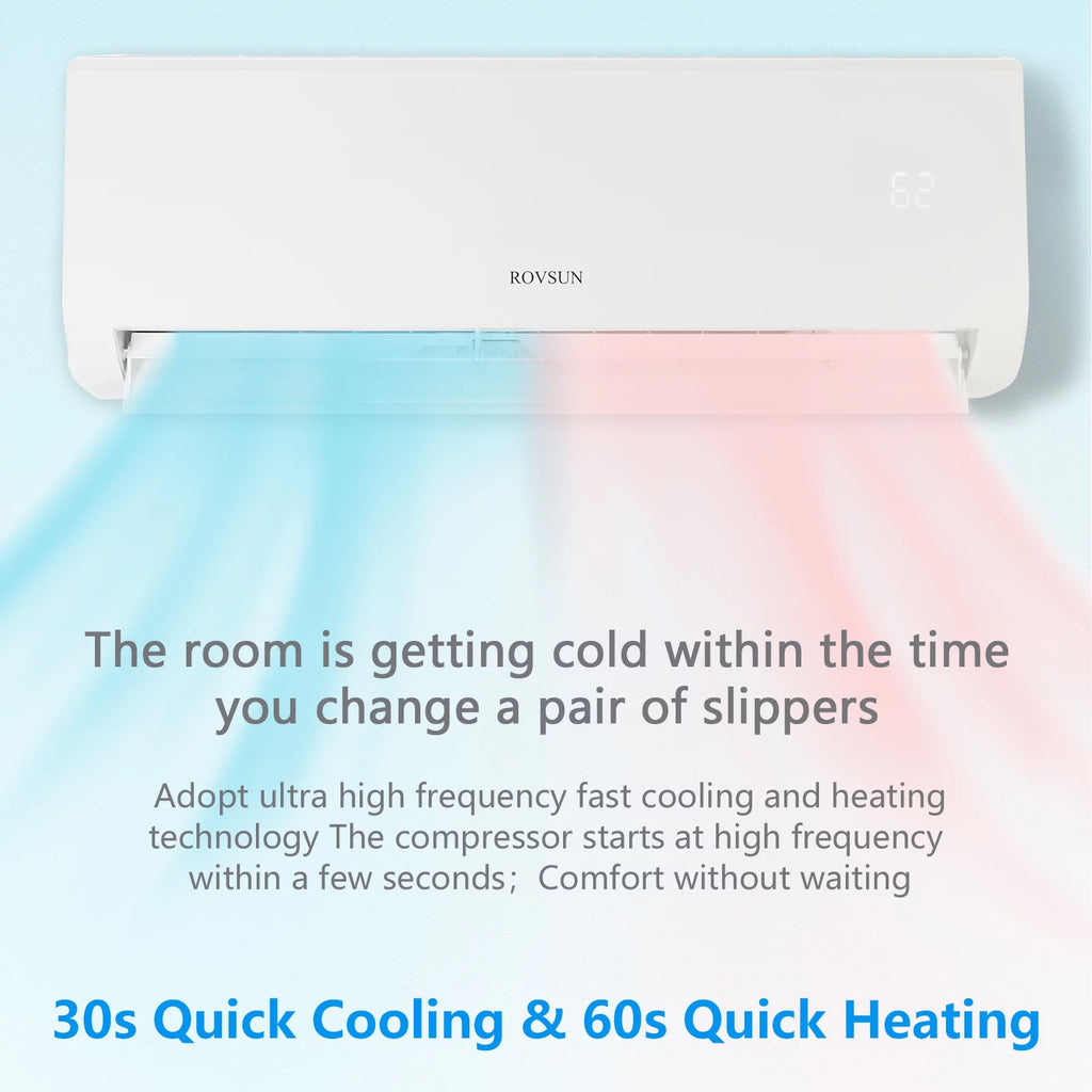 9,000 BTU Mini Split AC/Heating System with Inverter V484