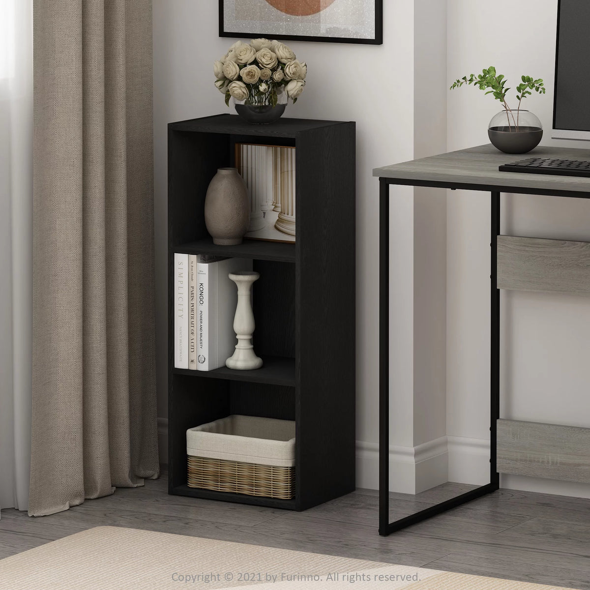 3-Tier Open Shelf Bookcase V756