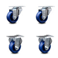 Set of 4 Poly Caster Swivel Rigid J309