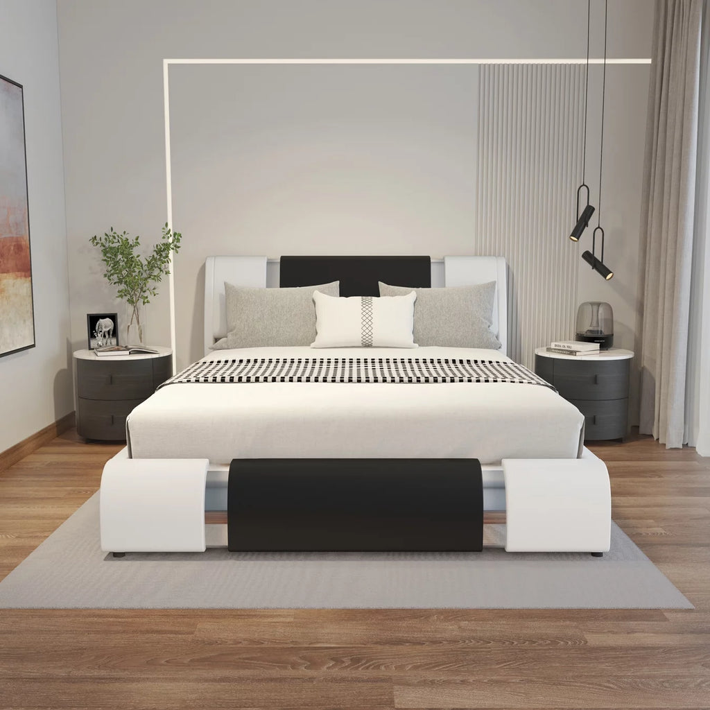 King Size Bed Frame with Adjustable Headboard H551