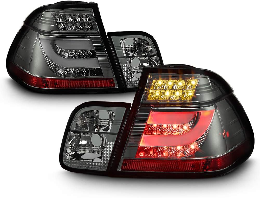 Black LED Tail Lights for BMW E46 3-Series Sedan P41479