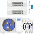 30,000 BTU 2 Zone Ceiling Cassette Ductless Air Conditioner and Heat Pump D13552
