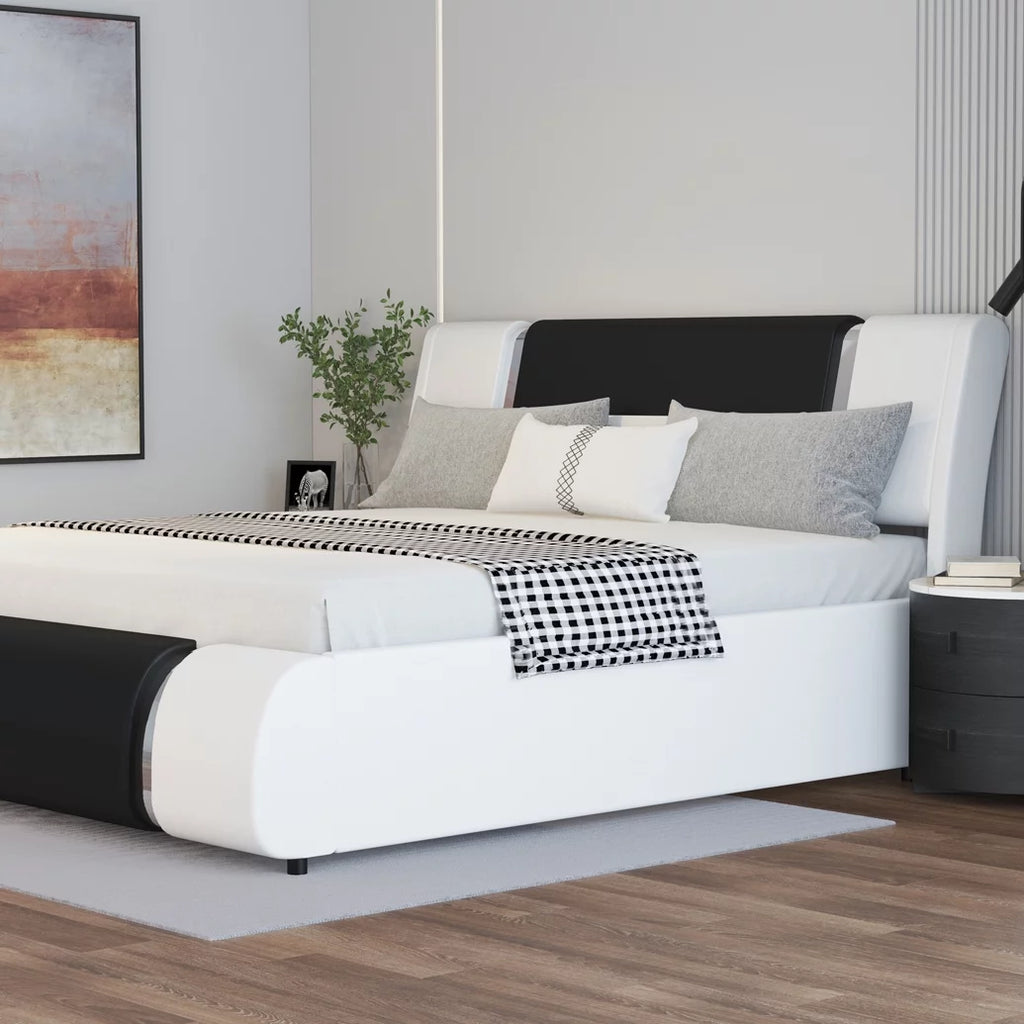 King Size Bed Frame with Adjustable Headboard H551