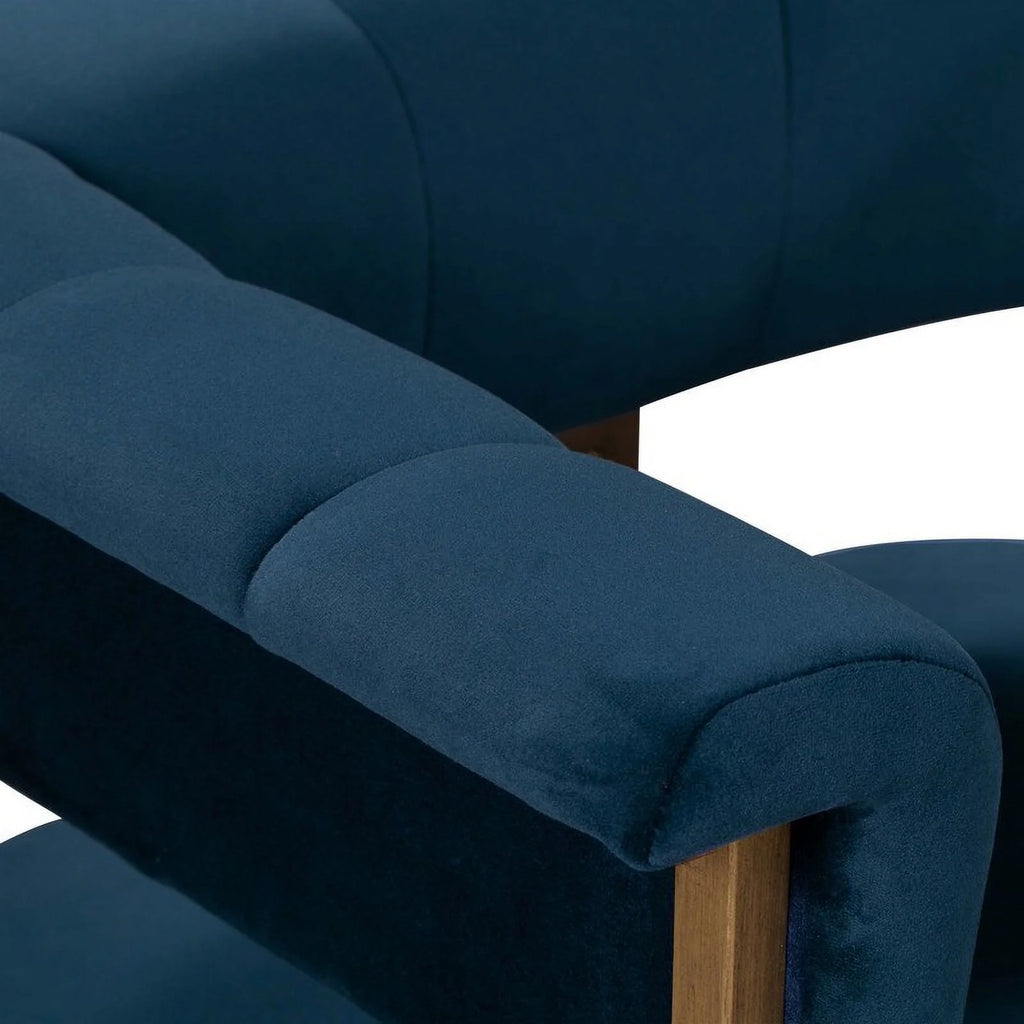 Navy Velvet Upholstered Chair Z9218