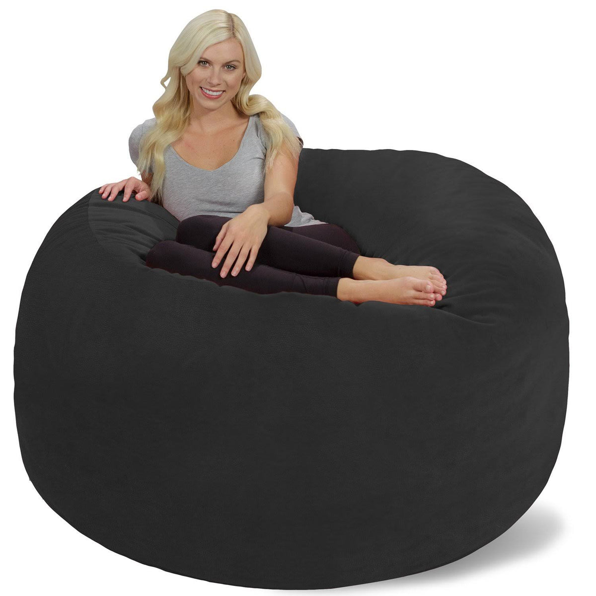 Dark Gray Bean Bag Chair Cover Only L93870