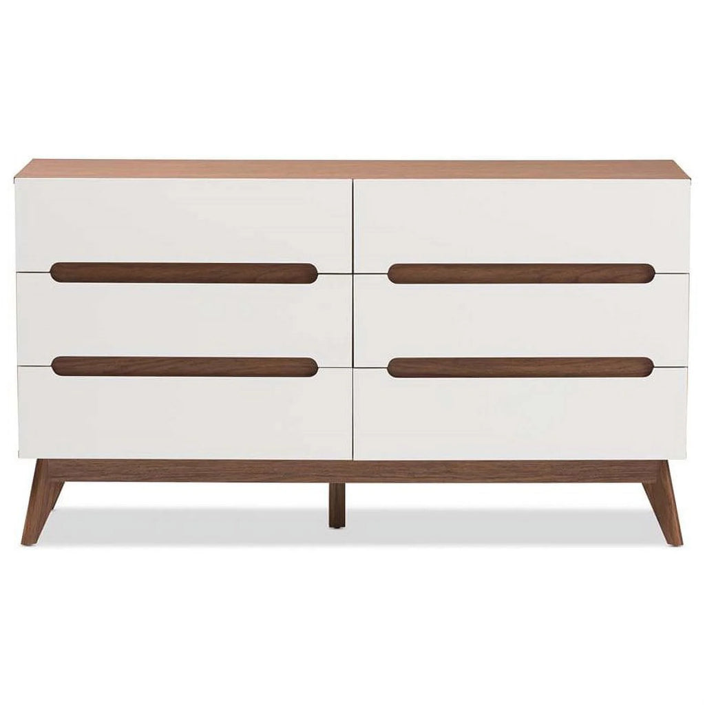 6 Drawer Wooden Double Dresser S170045