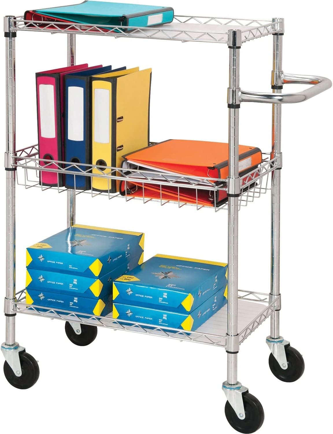 3-Tier Wire Rolling Cart L63938