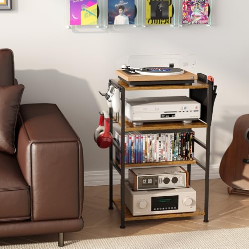 4-Tier AV Media Stand with Drawer O853