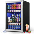 141-180 Can Freestanding Mini Beverage Refrigerator with Glass Door J2382