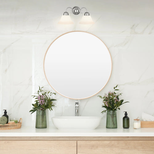 2-Light Dimmable Wall Light with Alabaster Glass I501