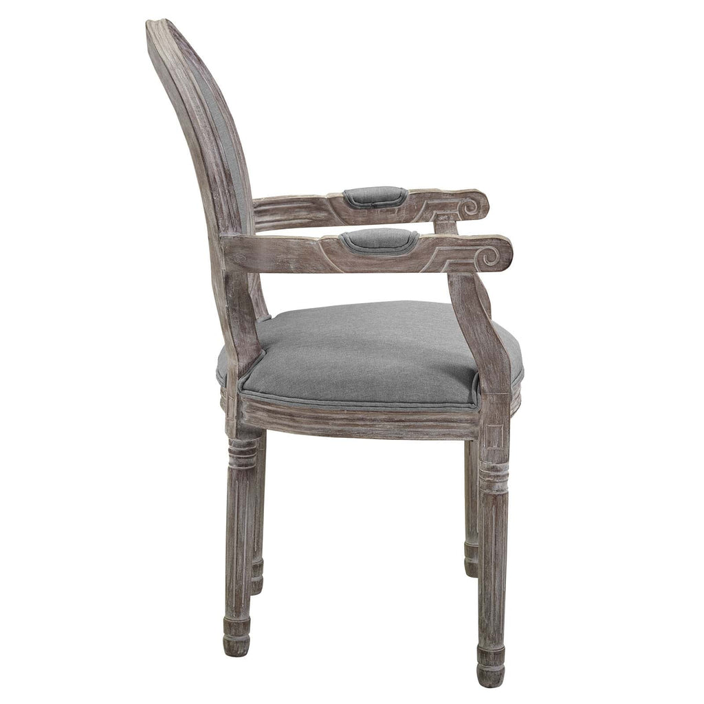 Light Gray Upholstered Fabric Dining Armchair B753311