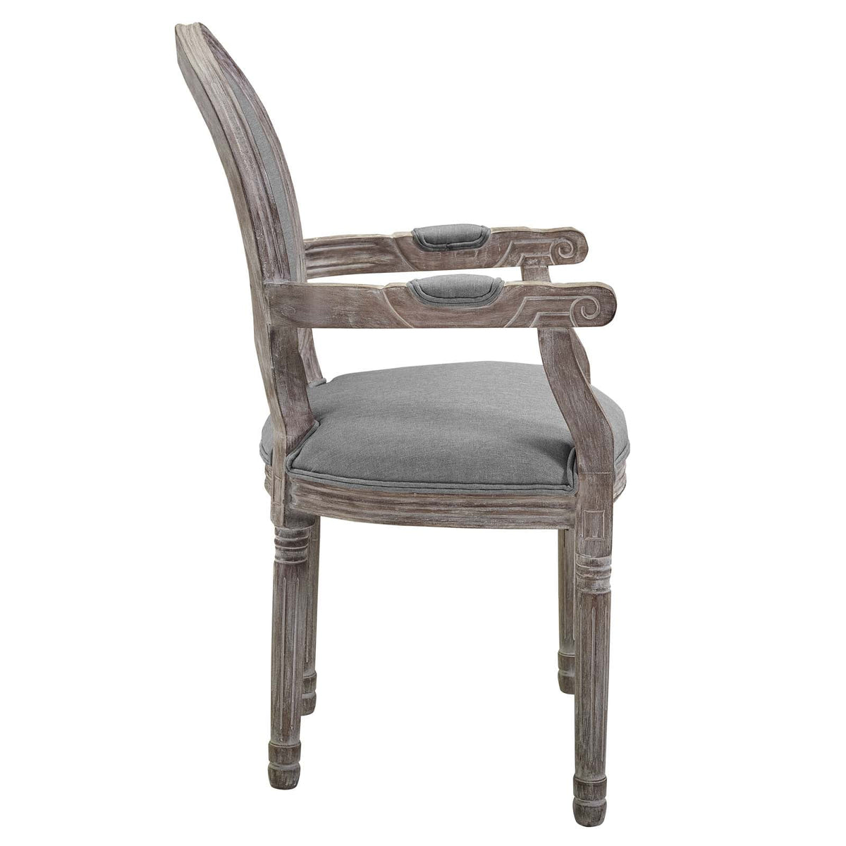 Light Gray Upholstered Fabric Dining Armchair B753311