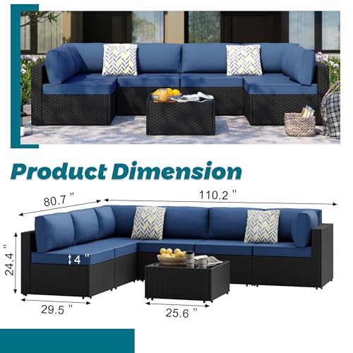 5 Pc All-Weather Rattan Patio Furniture Set with Tea Table S467684