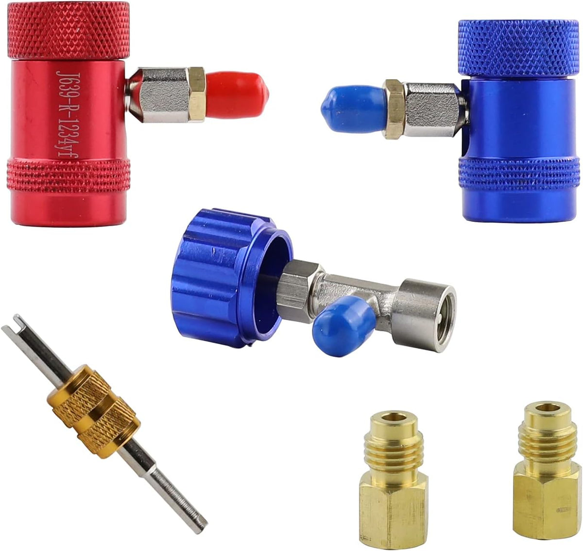 R1234YF A/C Adapter with Can Tap and Valve Core Remover Kit O843842