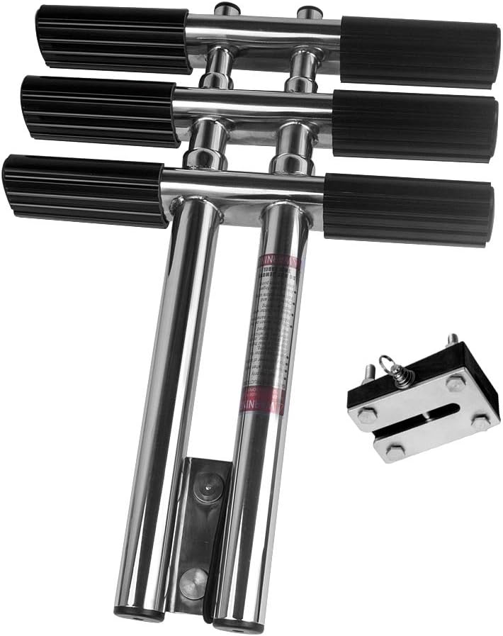 Dual Vertical Telescoping 3 Step Stainless Steel Boat Ladder I417