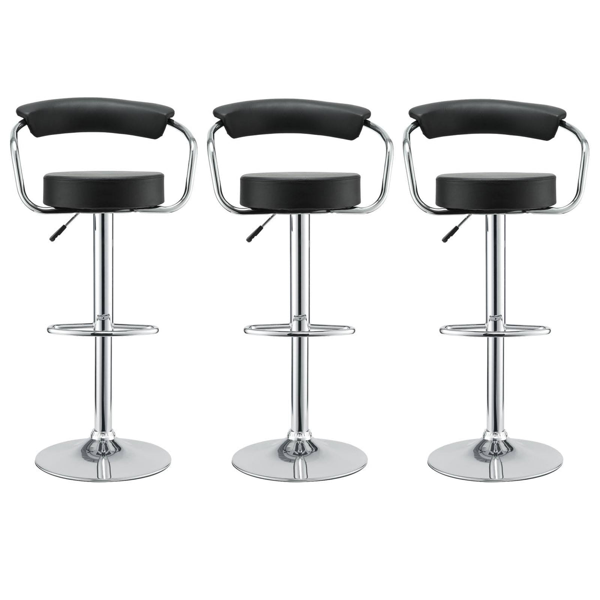 Black Bar Stool Set of 3 Y5819