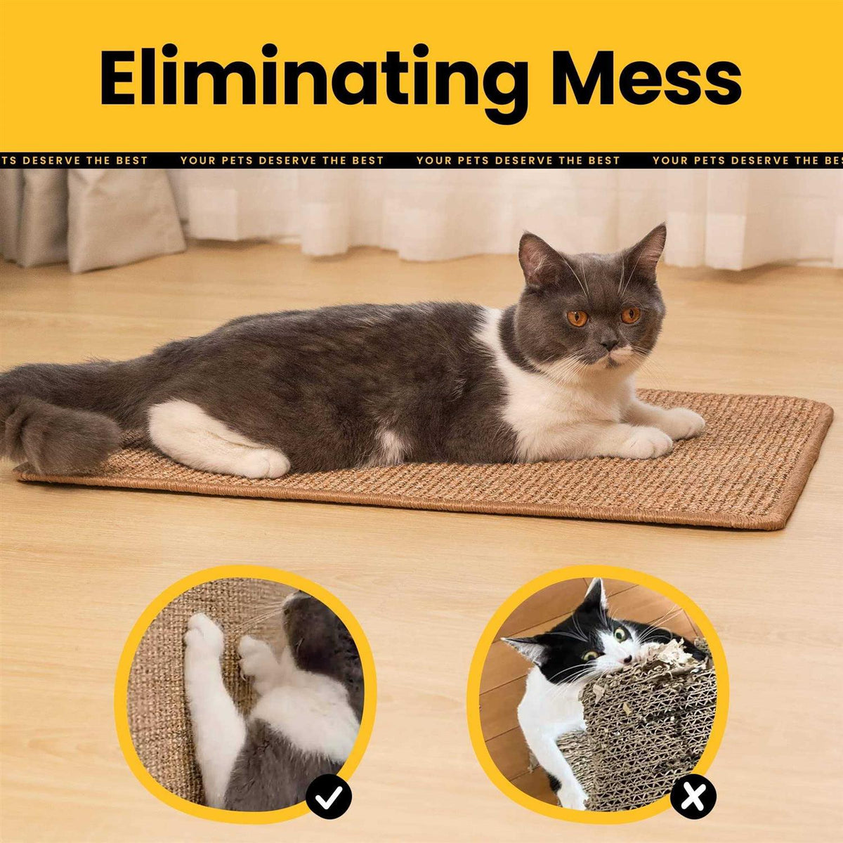 Natural Sisal Cat Scratcher Mat A38819
