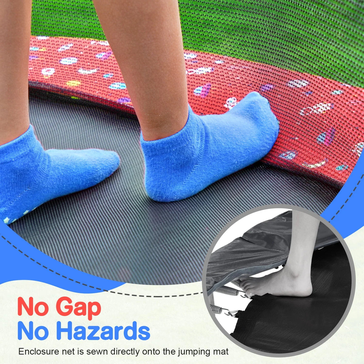 Small No-Gap Trampoline with Basketball Hoop O59769