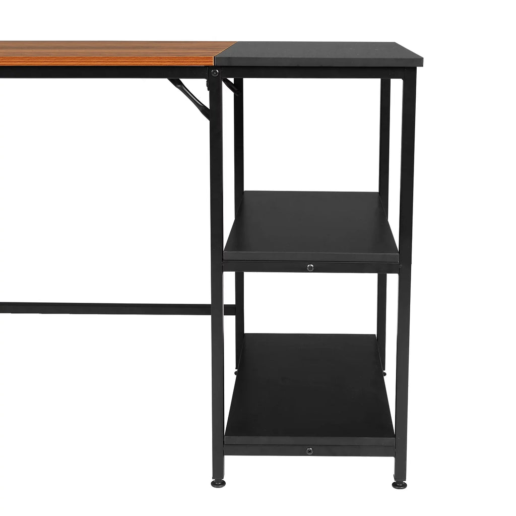 47 Inch Wooden Computer Desk with 2-Tier Storage Shelves M48620