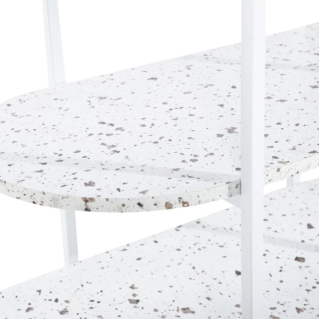 4-Tier Marble White Storage Shelf Z1587
