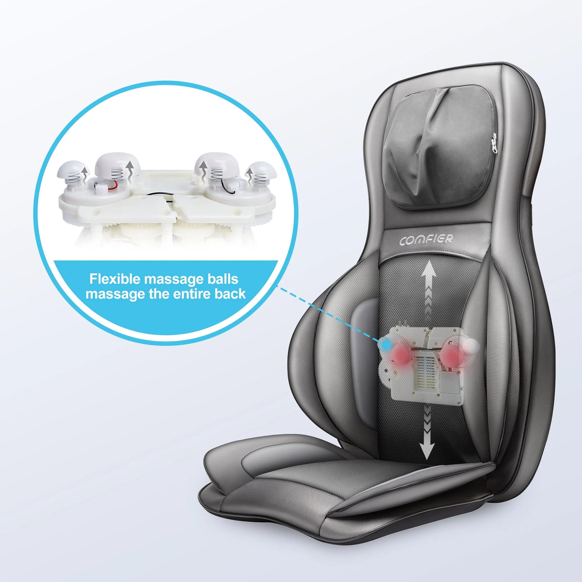 Electric Kneading Massage Chair Pad V9367