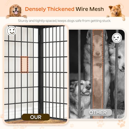 Foldable White and Walnut Wooden Dog Crate Furniture G90331