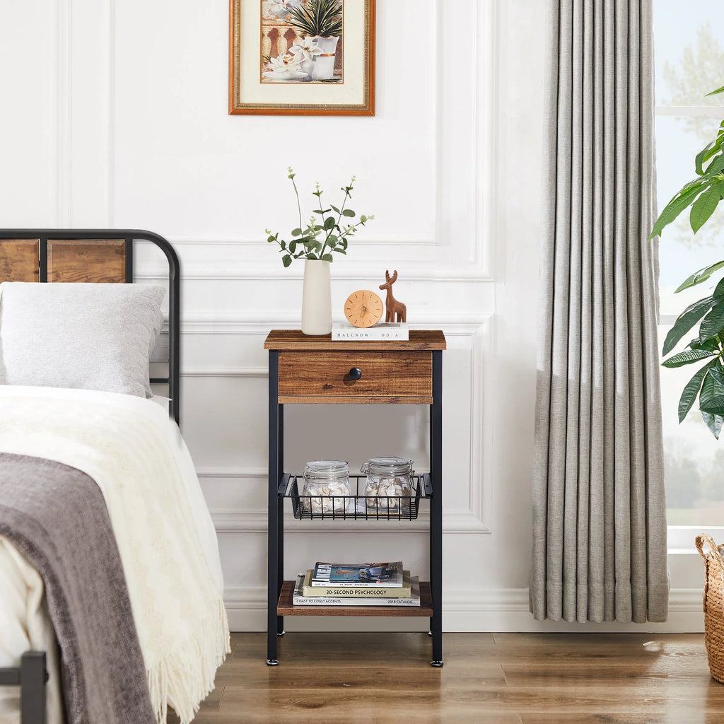 Brown Nightstand with 1 Drawer S979790