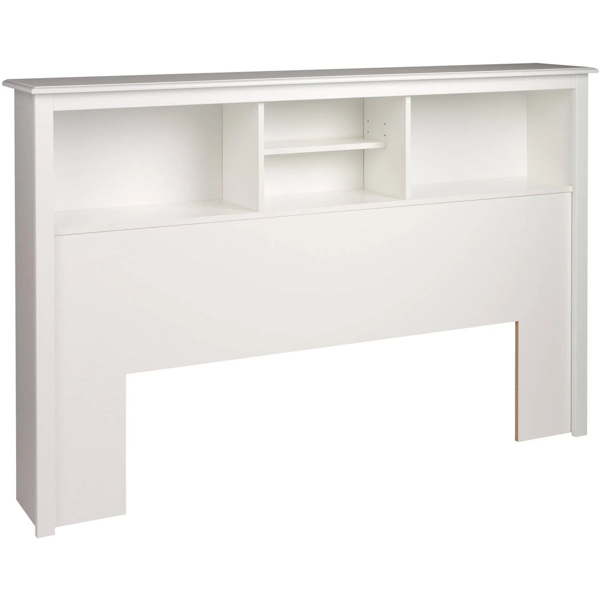 White Full/Queen Bookcase Headboard L7150