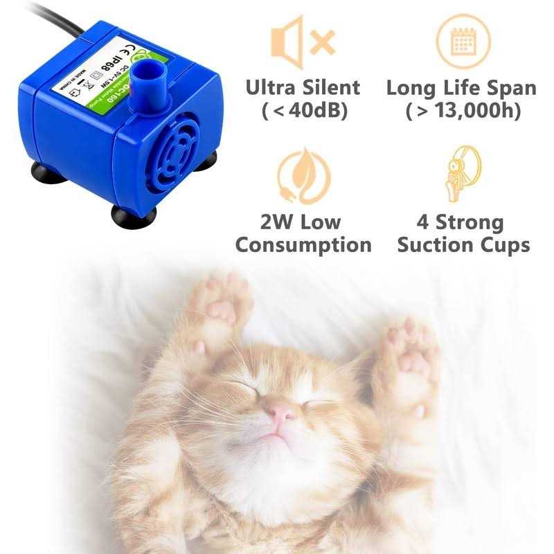 84oz/2.5L Automatic Cat Water Fountain with 3 Replacement Filters W8769