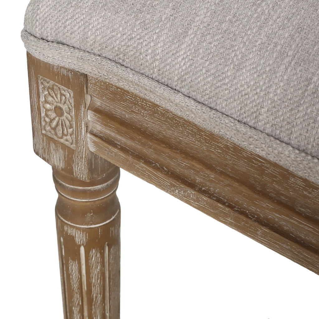 Light Gray Natural Wood Dining Chair Set of 2 Q740237