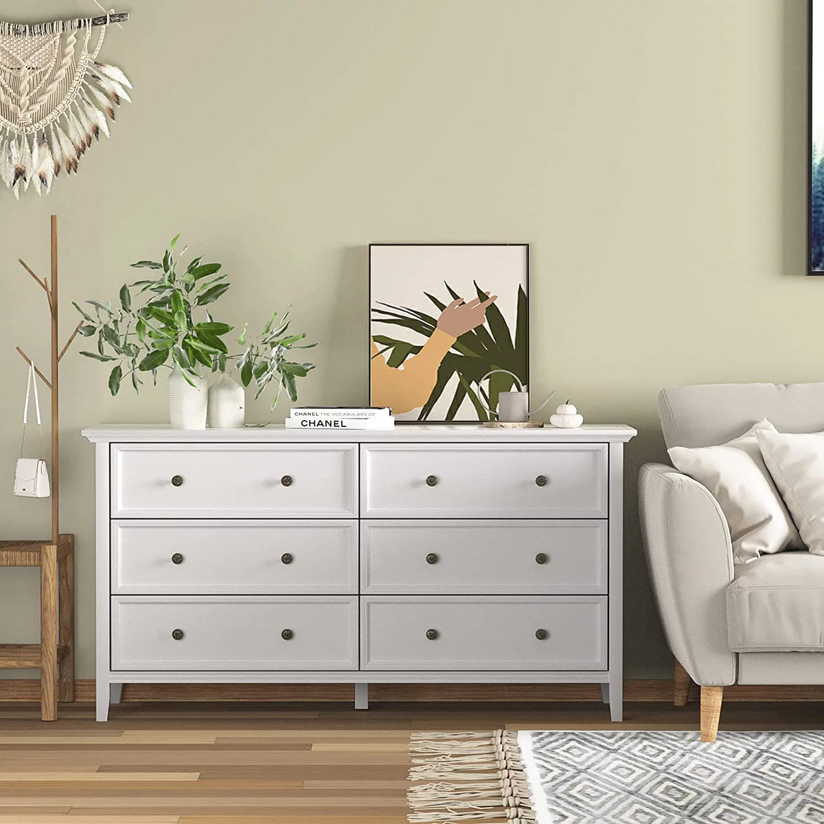6 Drawer Solid Wood Dresser Y21037