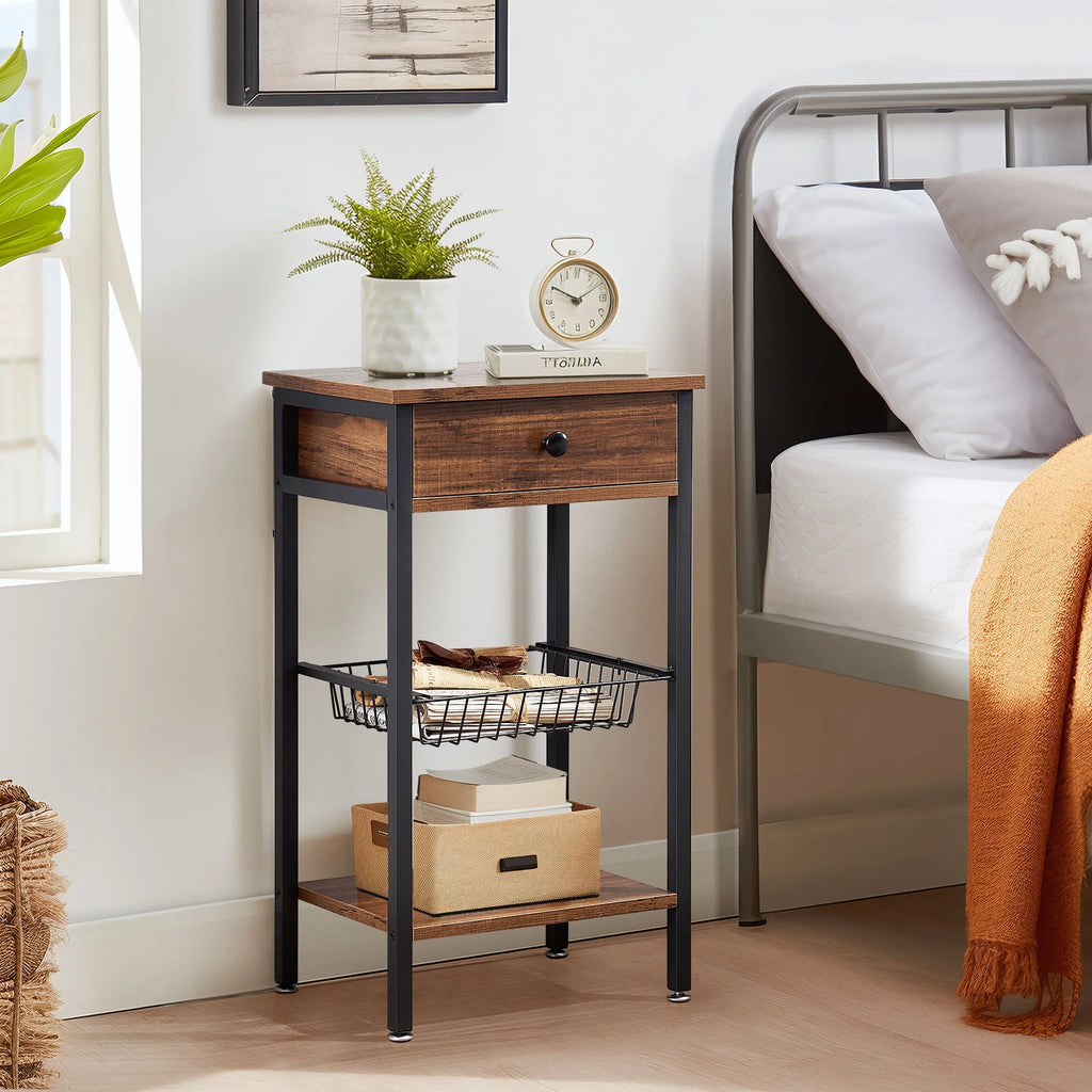 Brown Nightstand with 1 Drawer S979790