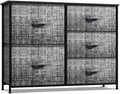 5 Drawer Fabric Storage Dresser with Wood Top P328120