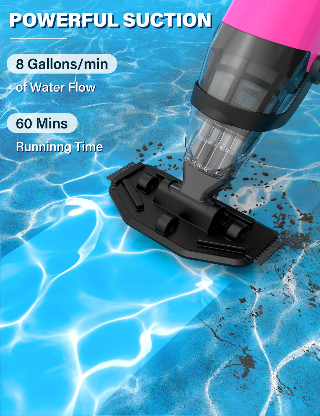 Cordless Handheld Pool Vacuum 60-Minutes G210194