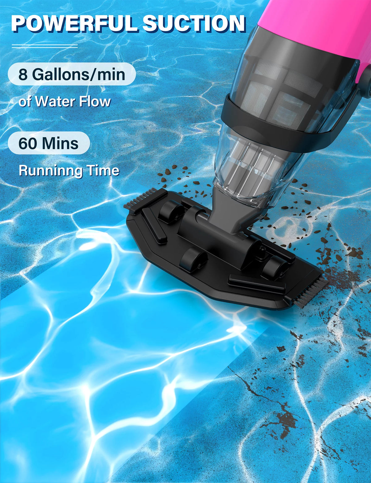 Cordless Handheld Pool Vacuum 60-Minutes G210194