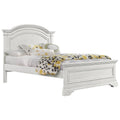 Brushed White Wood Full Bed U10213