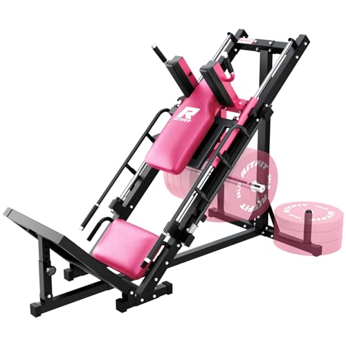 Adjustable Leg Press Hack Squat Machine with Weight Storage J46303