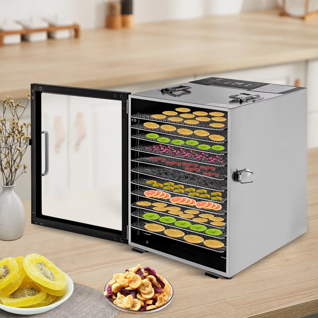 12 Tray Stainless Steel Food Dehydrator 800W L68454