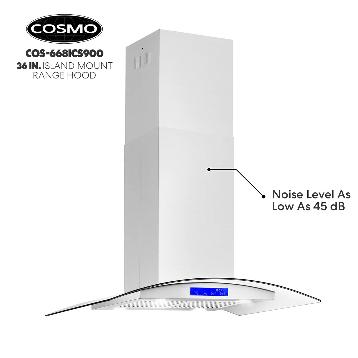 36 in. Ducted Island Range Hood in Stainless Steel I5924